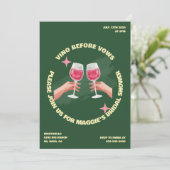 ヴァウズの前にヴィーノ ブライダルシャワーの招待状 招待状 (スタンド正面)