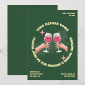 ヴァウズの前にヴィーノ ブライダルシャワーの招待状 招待状 (正面/裏面)