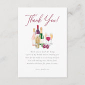 ヴァウズの前にヴィーノ ワインブライダルシャワー サンキューカード (正面)