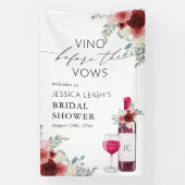 ヴァウズの前にヴィーノ 赤ワイン ウェルカムサイン 横断幕 (縦)