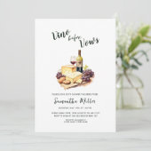 ヴァウズ前のシンプルヴィノ 赤ワインブライダルシャワー 招待状 (スタンド正面)