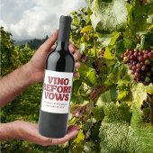 ヴァウズ前のヴィノ バーガンディ ブライダルシャワー ワインラベル