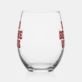 ヴァウズ前のヴィノ バーガンディ ブライダル シャワー ステムなしワイングラス (右)