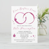 ヴァウズ前のヴィノ、ワイン、ワインのシミ、ブライダルシャワー 招待状 (スタンド正面)