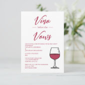 ヴァウ・ビフォア・ザ・ヴァウズ プレウェディング ウェルカムパーティ 招待状 (スタンド正面)