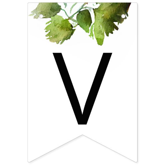 ヴァウ・ビフォア・ヴァウのブライダルシャワー バンティングフラッグ (第1の旗)