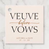 ヴァウ・ビフォー・ヴァウズ タン ブラウン ブライダルシャワー フェイバータグ (正面)