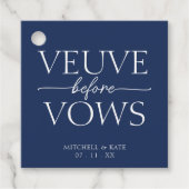 ヴァウ・ビフォー・ヴァウズ ネイビーブルー&ホワイト ウェディングシャワー フェイバータグ (正面)