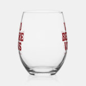 ヴァウ・ビフォー・ヴァウ ワインレッドのウェディングシャワー ステムなしワイングラス (左)