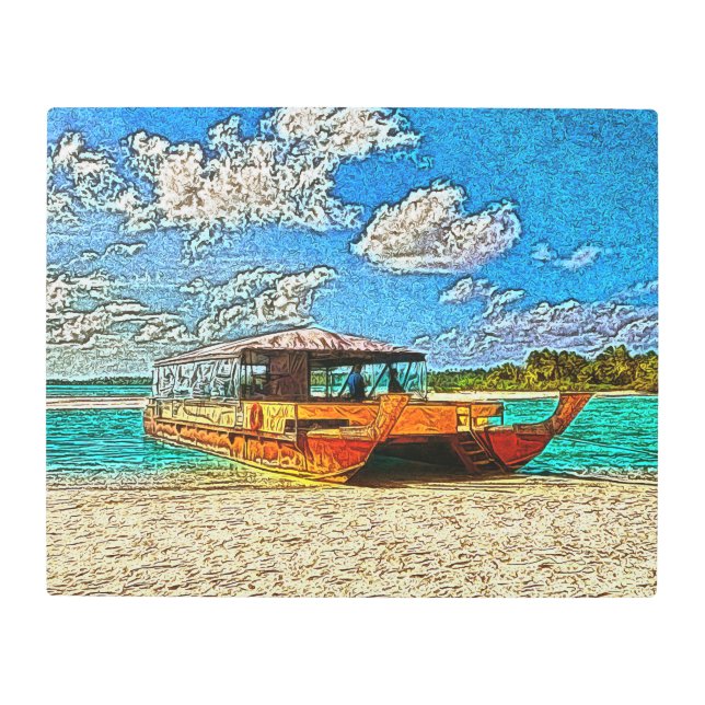 ヴァカボートインザ調理師諸島 メタルプリント (正面)