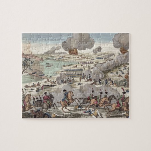 ヴァグラムの戦い、1809年7月6日(版木、銅版、版画) ジグソーパズル (横)