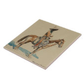 「ヴァケロ」ウェスタン・アートbyエドワード・ボレイン タイル (側面)