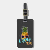 ヴァケーモードパイナップルウィズサングラスサマー ラゲッジタグ (正面縦)