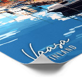 ヴァサフィンランドアートヴィンテージトラベルイラストレーション ポスター (角)