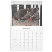 ヴァシュ県の認識度のための猫! (垂直) カレンダー (3月 2027)