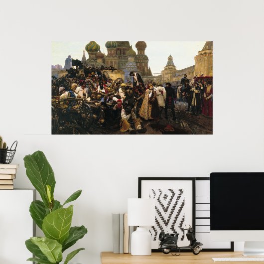 ヴァシリー・スリコフによるストレルトジーの処刑の朝 ポスター (ホームオフィス)