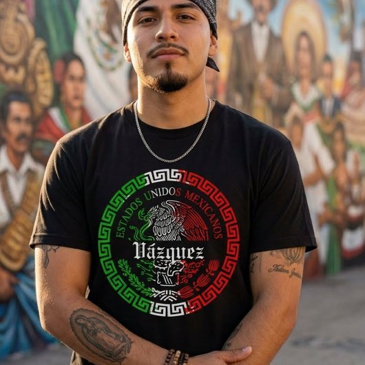 ヴァスケス名字メキシコのシャツ Tシャツ