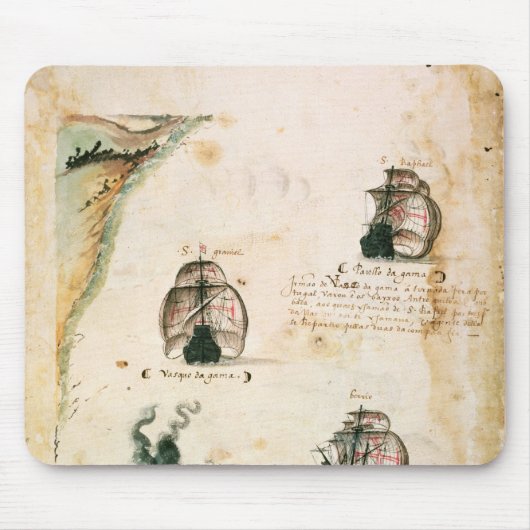 ヴァスコ・ダ・ガマの出発 マウスパッド (正面)