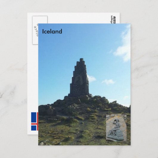 ヴァツスカロアイスランドのステファン・ステファンソン記念碑 ポストカード (正面/裏面)