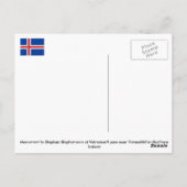 ヴァツスカロアイスランドのステファン・ステファンソン記念碑 ポストカード (裏面)