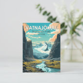 ヴァトナヨクフルナショナルパークアイスランドトラベルヴィンテージ ポストカード (スタンド正面)