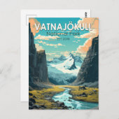 ヴァトナヨクフルナショナルパークアイスランドトラベルヴィンテージ ポストカード (正面/裏面)