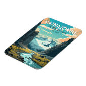 ヴァトナヨクフルナショナルパークアイスランドトラベルヴィンテージ マグネット (左側)