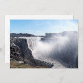ヴァトナヨークルル国立公園のデッティフォス滝 - アイスランド 招待状 (正面/裏面)