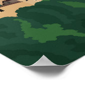 ヴァドゥーズキャッスルリヒテンシュタイン旅行ヴィンテージアート ポスター (角)