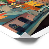 ヴァドゥーズリヒテンシュタイン旅行芸術的カラフル ポスター (角)