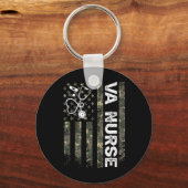 ヴァナースカモフラージアメリカ国旗の愛国的ナース キーホルダー (正面)