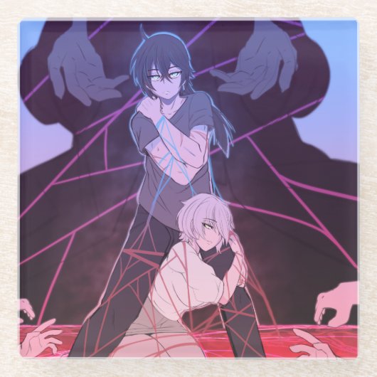 ヴァニタスジャンヌコースターバイカミさま ガラスコースター (正面)