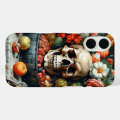 ヴァニタス様式のカバーに描かれたドクロと果物 Case-Mate iPhoneケース (裏面 (横))