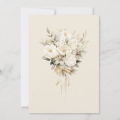 ヴァニラクリーム フローラル 70歳 誕生日 おしゃれ 招待状 (裏面)