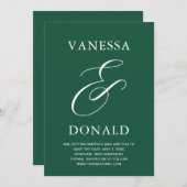 ヴァネサエメラルドグリーン結婚モダンズ セーブザデート (正面/裏面)