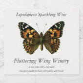 ヴァネサカルドゥイ – ザ絵を描レディバタフライシャンパ スパークリングワインラベル (シングルラベル)