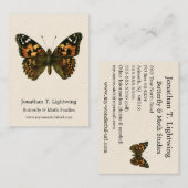 ヴァネサカルドゥイ – ザ絵を描レディバタフライブシン 名刺 (正面/裏面)