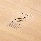 ヴァネサモダン結婚ズ アクリル招待状 (レイダウン)