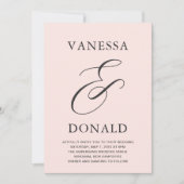 ヴァネッサ赤面ピモダンッ結婚クズ 招待状 (正面)