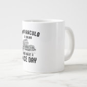 ヴァファンクライタリアンロは楽しい一日を過ごせばいいイタリアン。 ジャンボコーヒーマグカップ (正面右)