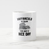 ヴァファンクライタリアンロは楽しい一日を過ごせばいいイタリアン。 ジャンボコーヒーマグカップ (正面)