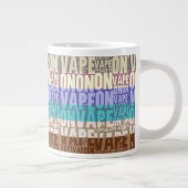 ヴァプオンタイポグラフィタンターコイズ ジャンボコーヒーマグカップ (右)