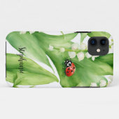 ヴァリーレディーバグをテーマにした携帯電話ケースのリリー Case-Mate iPhoneケース (裏面(横))