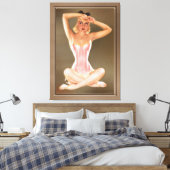 ヴァルガガールインピンクコルセットバイアルベルトヴァルガス キャンバスプリント (インサイチュ (寝室))