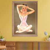 ヴァルガガールインピンクコルセットバイアルベルトヴァルガス キャンバスプリント (インサイチュ (リビング))