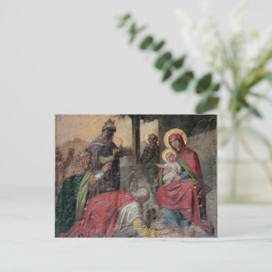 ヴァルジェボ教会のセルビア正教会の金石碑。- ポストカード (スタンド正面)