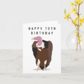 ヴァルチャーバードイラストレーションハッピー70誕生日 カード (黄色い花)