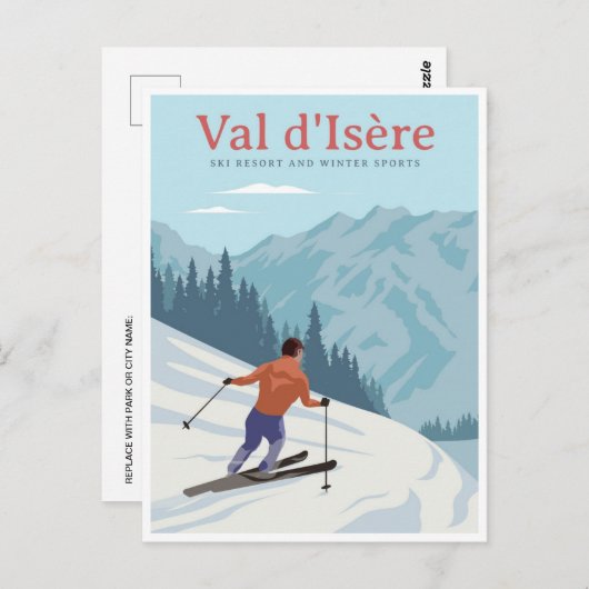 ヴァルドイセールスキーヴィンテージ旅行フランスフランスの ポストカード (正面/裏面)