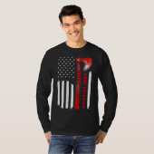 ヴァルハラ米国旗U2013バイキングアックスまで Tシャツ (正面フル)
