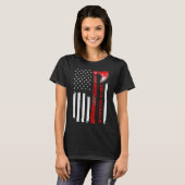 ヴァルハラ米国旗U2013バイキングアックスまで Tシャツ (正面フル)